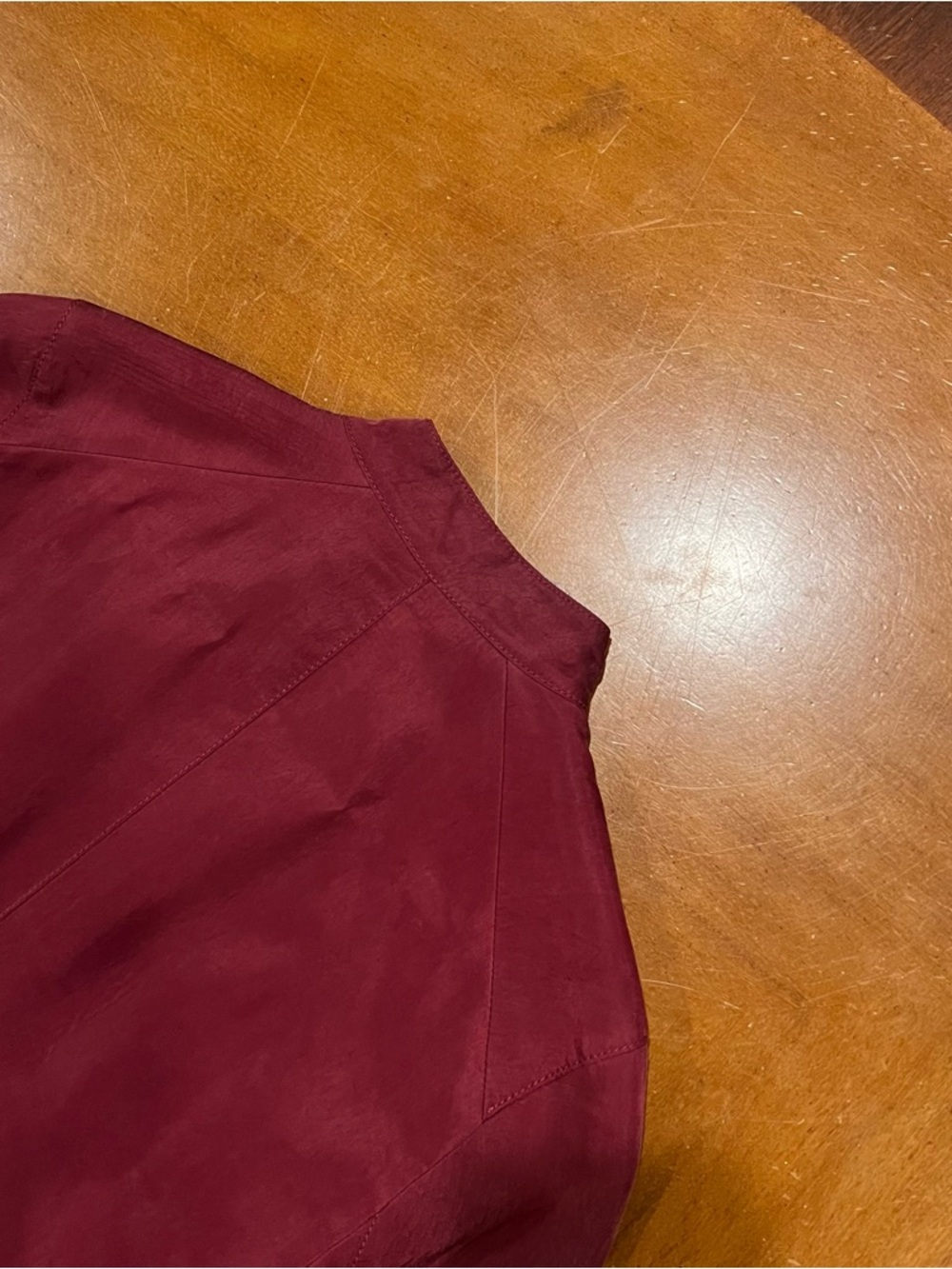 Club Monaco Kapri Moto Jacket Burgundy XS Cropped Biker Full-Zip Lightweight - Picture 8 of 16